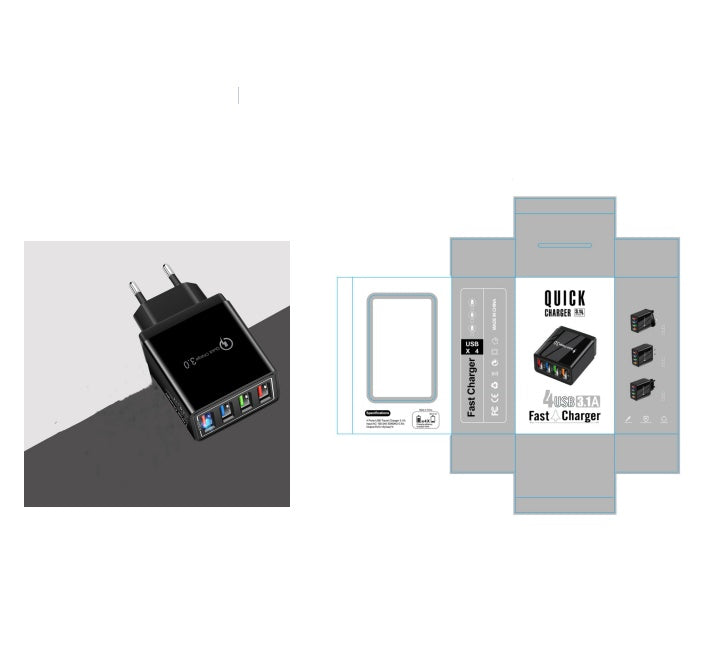 USB Şarj Cihazı Hızlı Şarj 3.0 4 Tablet Taşınabilir Duvar Mobil Şarj Cihazı Hızlı Şarj Cihazı İçin Telefon Adaptörü