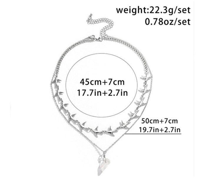 Double Layer Twin Clavicle Chain All-match Men