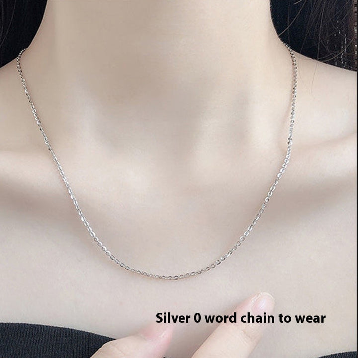 Целое серебряное серебро S 925 млн. Энергетическая цепь o Word Box Chaue Celectrated Platinum 18k Gold