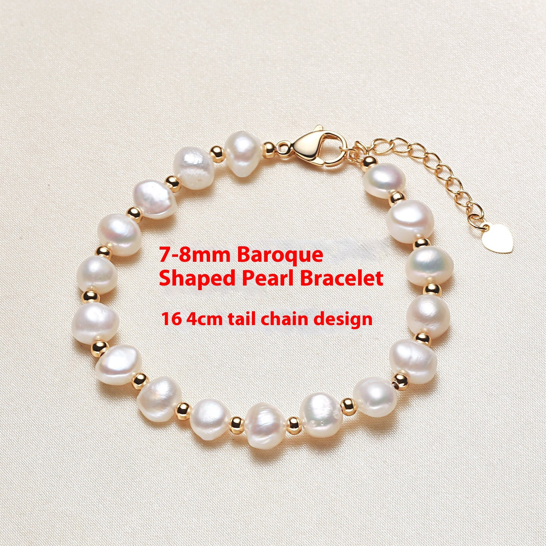 Bracelet Pearl Pearl Fionnuisce Faisean Ócáideach na mBan