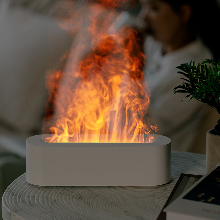 Innovativ simulerad isbrand kall flamma eterisk olja diffusor 150 ml tung dim luft luftfuktare färgglad atmosfär ljus