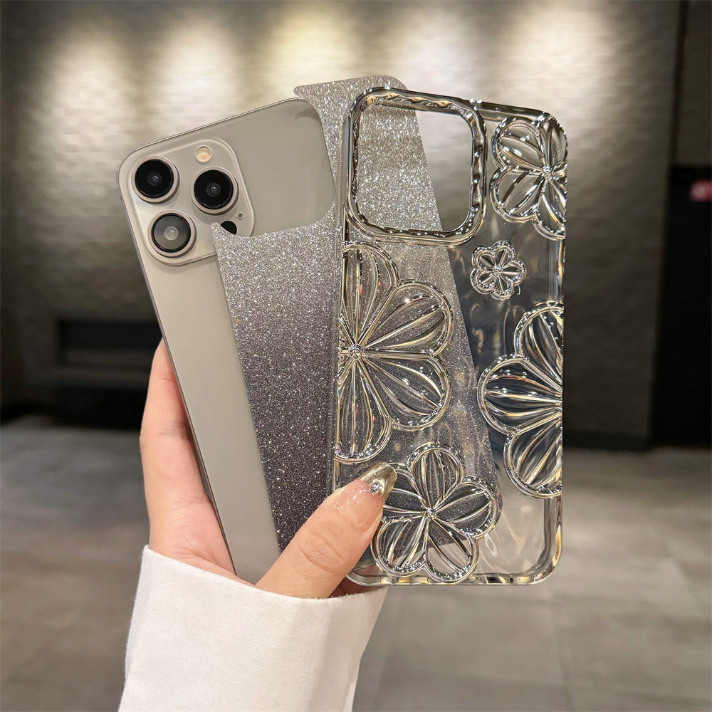 Electroplating Glitter Flower Suitable For Phone Case Soft Shell