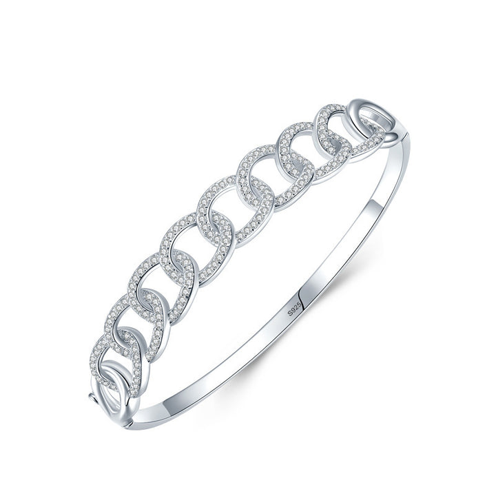S925 Silver Necklace Bar Bracelet For Women