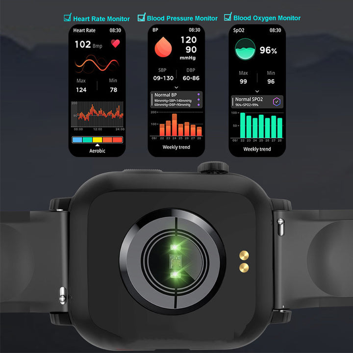 Bluetooth Sports Smartwatch Pression de la pression artérielle Surveillance de l'oxygène sanguin
