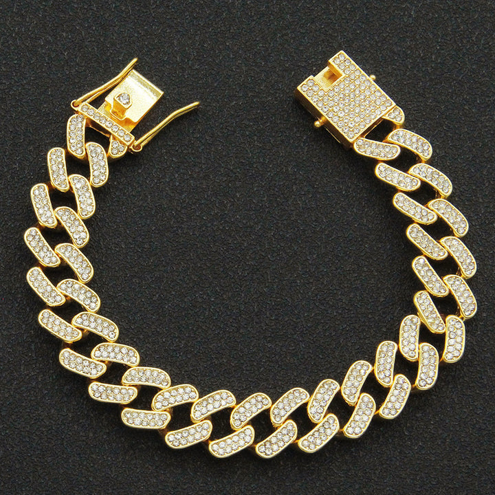 Men's Full Diamond Cuban Bracelet Bracelet