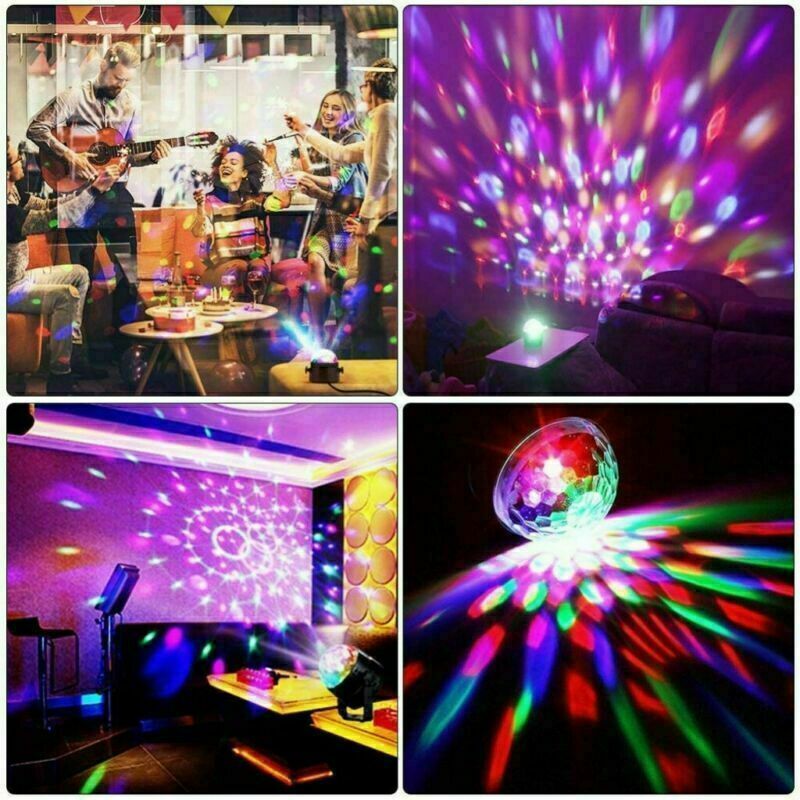 Disco Party Lights Strobe LED DJ Ball Sound Activated Bulb Dance Lamp Decoratie
