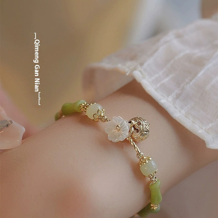 Bracelet en bambou olivine