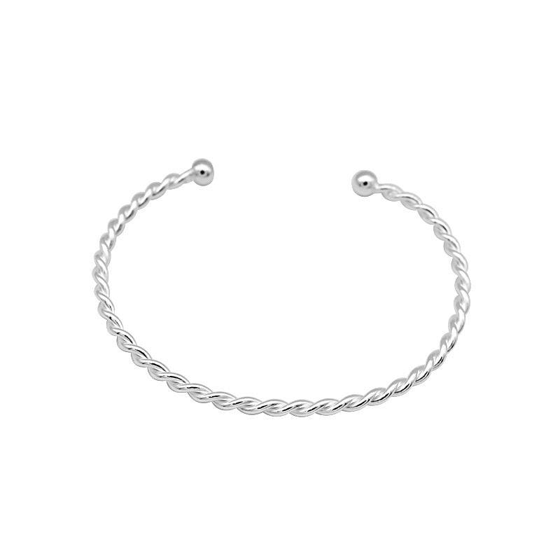 Kvinners temperamentsfulle Sterling Silver Twist armbånd