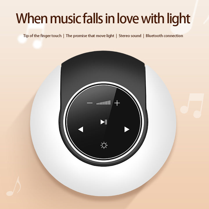 Créatif Bluetooth Subwoofer Stéréo En haut-parleur LED Lampe de bureau étape étape sans alliance pliage tactile