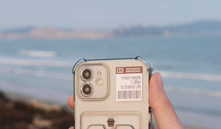 حافظة بطاقة Coffee Iphone15pro تصبح داكنة تدريجيًا