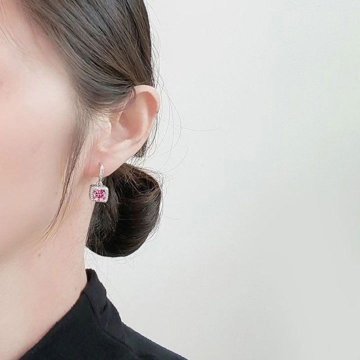 Boucles d'oreilles carrées pour femmes Tempérament de mode