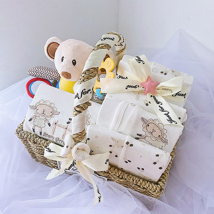 Yeni doğan erkek bebek giysileri set hediye kutusu sonbahar ve kış