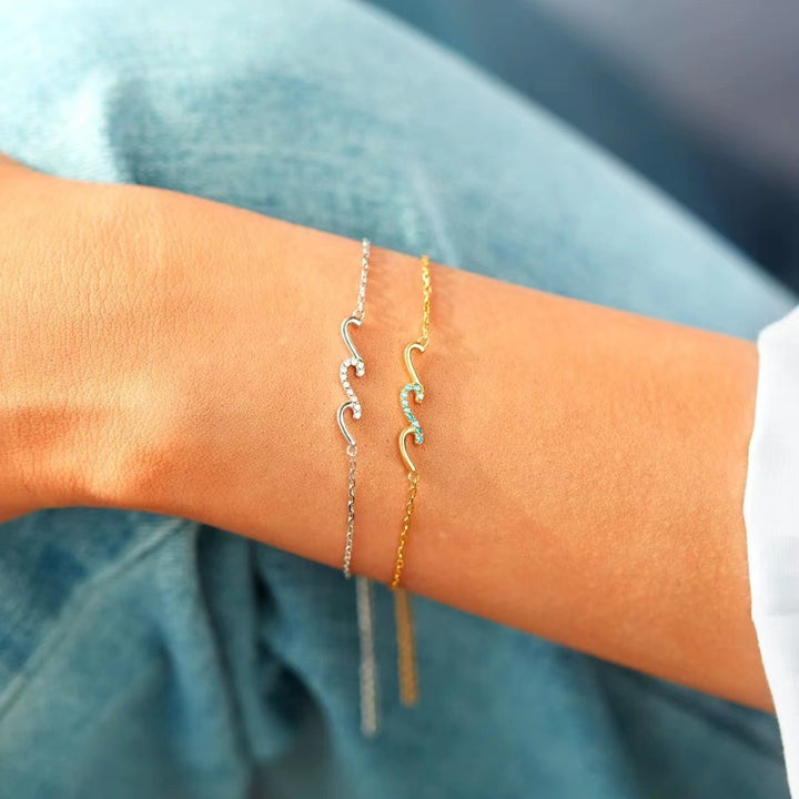 Bracelet de vagues de luxe abordable pour femmes