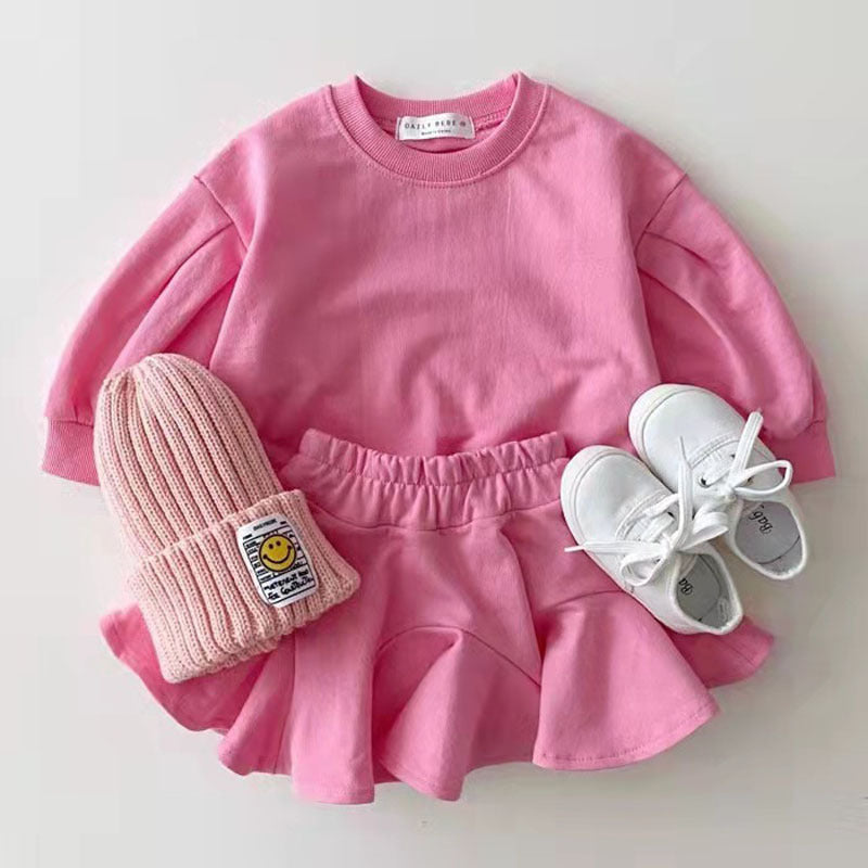 Modischer Bekleidungsanzug Baby Freizeit Kinderkleidung Süßigkeiten Farbe