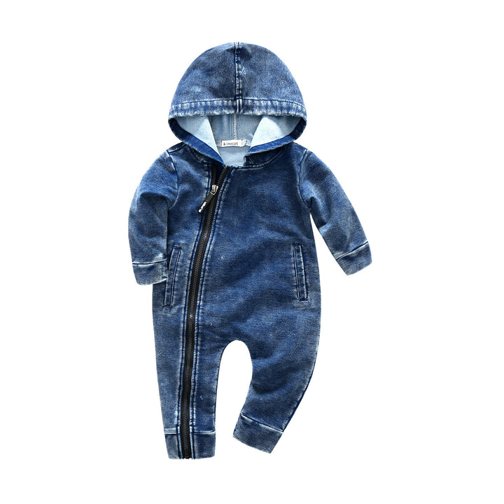 Barnkläder baby jumpsuit blixtlås skjorta