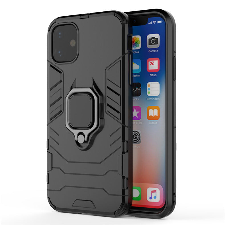 Black Panther Ring Holder Phone Case Shockproof Cover