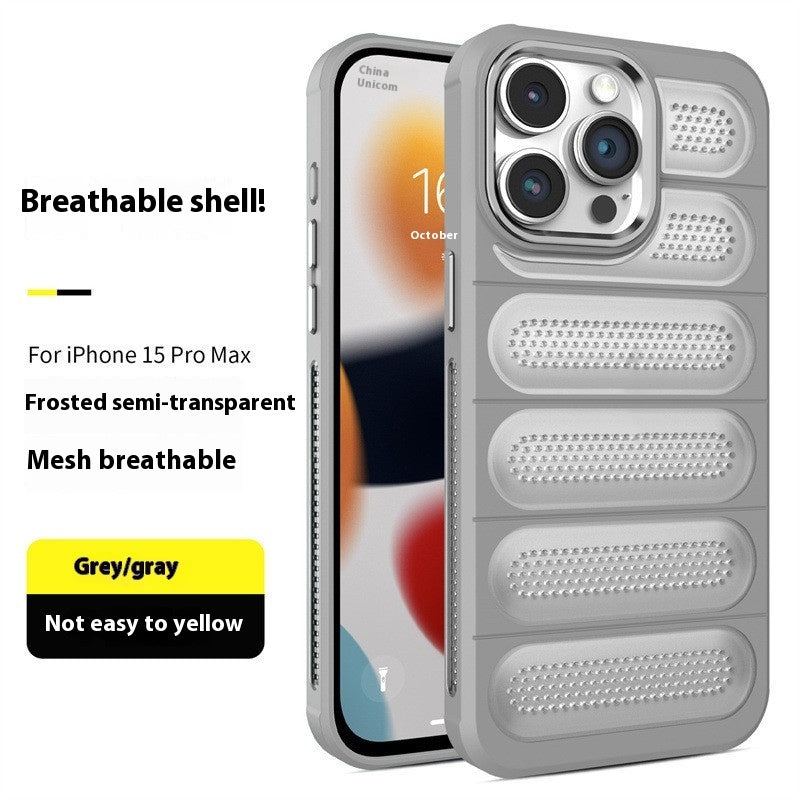 Applicable 15 Cooling Grid Phone Case Iphone14 Protective Sleeve