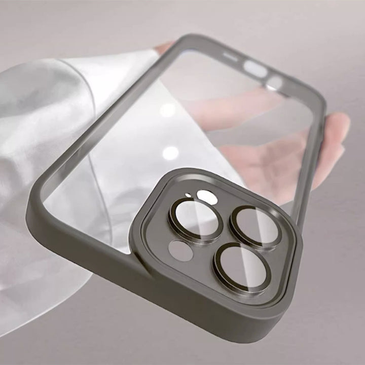 Caja de teléfono nuevo protector de lente estuche protectora transparente resistente a la caída