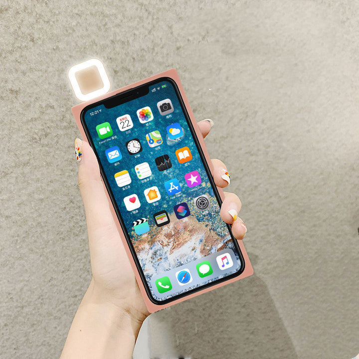 Selfie doldurma ışığı için uygun yüzük yanıp sönen cep telefonu kasası