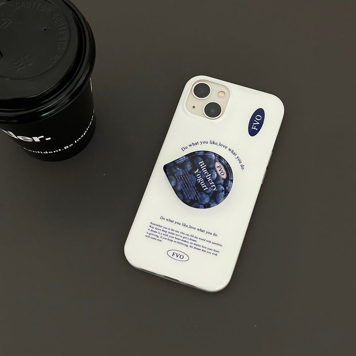 Vereenvoudigde Engelse blueberry -standaard telefoonhoes van toepassing
