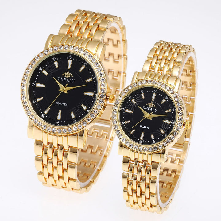 Couple Watch Men's Roman Scale Roman Diamond à la mode en acier de la mode