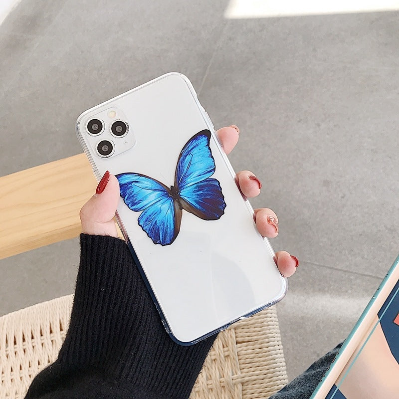 Case de téléphone applicable Silicone Butterfly Couverture de protection Creative Soft Shell