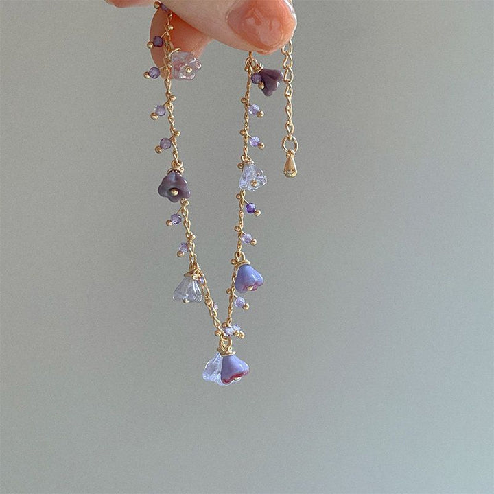 Fashionable Mysterious Purple Flower Bracelet