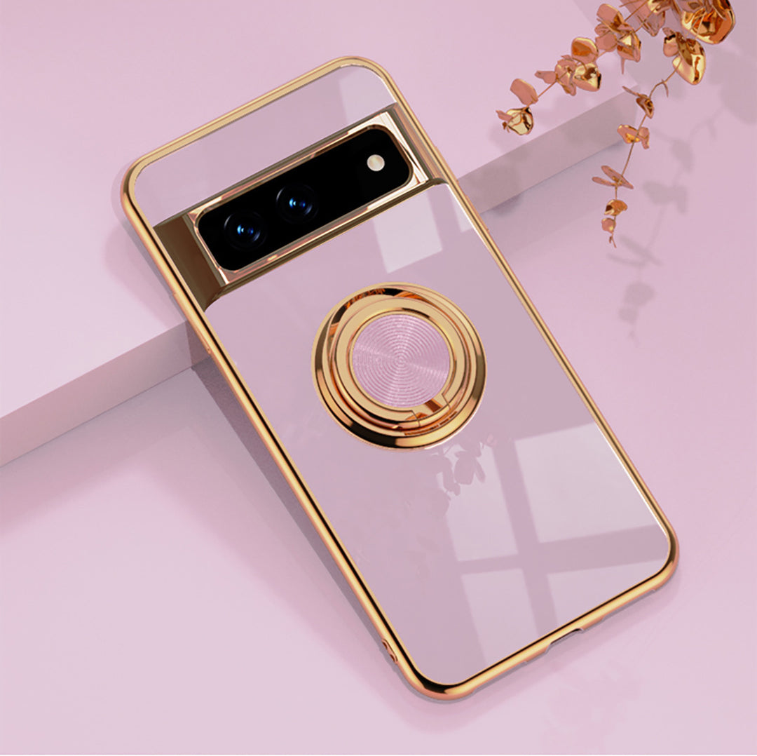 Simple Electroplating Ring Rotating Phone Case