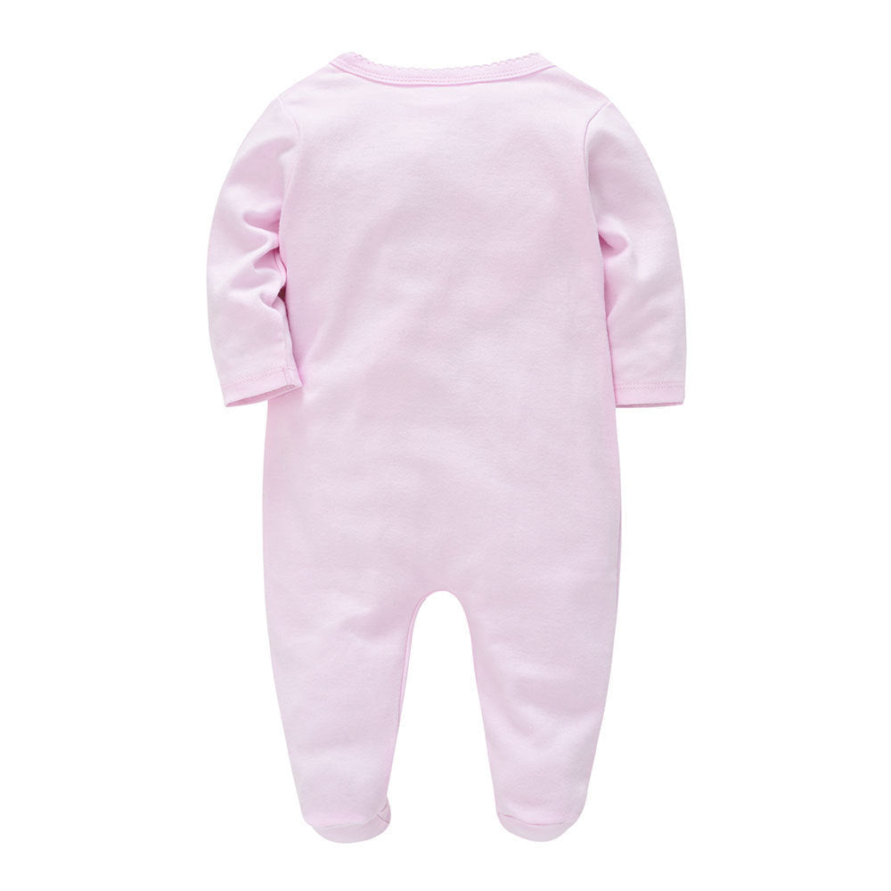 Baby langermet bomulls romper