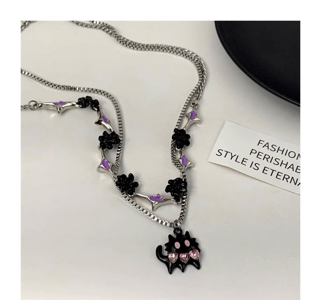 Dames Special Interest Design Cartoon Cat Necklace