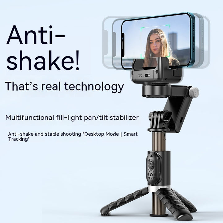 Stojak telefoniczny dla strumieniowego przesyłania na żywo Anti Shake Sconeble Camera Smart Head Stabilizator ręczny selfie Stick