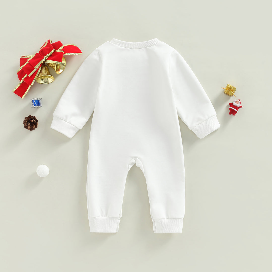 Kabarık Noel esintili sıradan bebek takım elbise