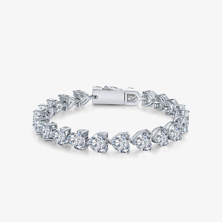 Bracelet en diamant complet en diamant à haute teneur en argent en argent pur