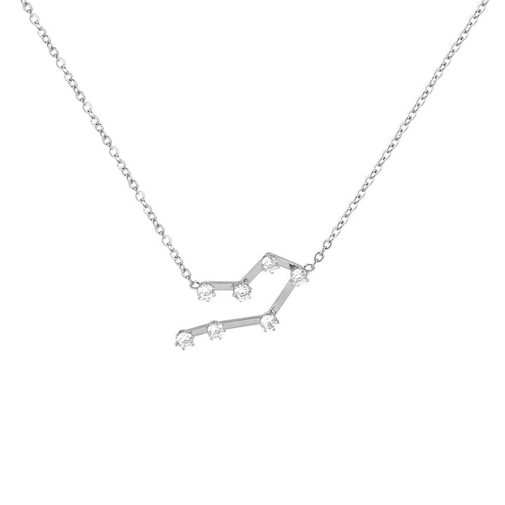 Diamond Guard Titanium Steel Female Clavicle Chain Twelve Constellations halskjede