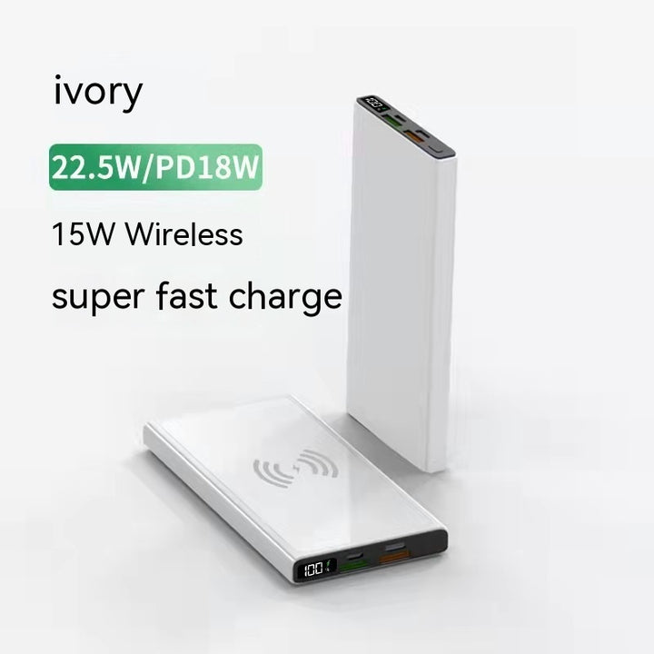 Two-way Fast Charging Large Capacity Wireless Power Bank Mobile Power Supply