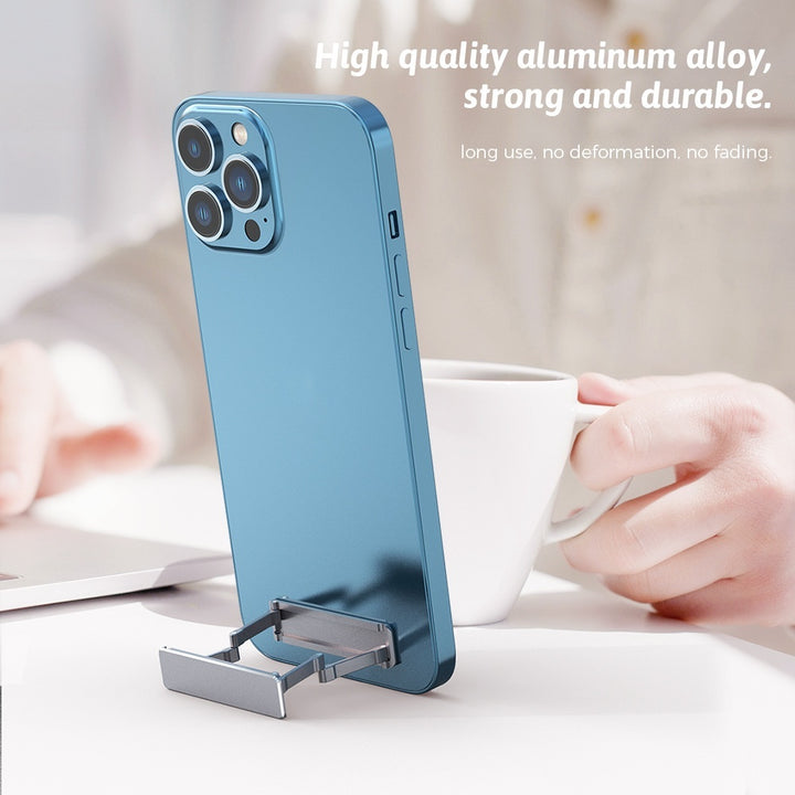 Support de téléphone mobile en alliage en aluminium pliable et autocollant arrière portable mini