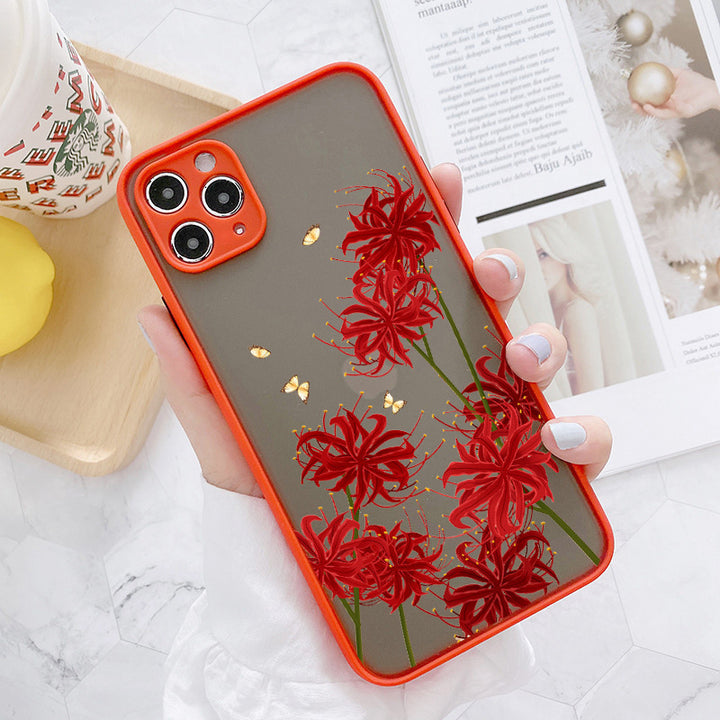 Flower and Grass Skin Telefone Phone Case All-Inclusive Fine Hole
