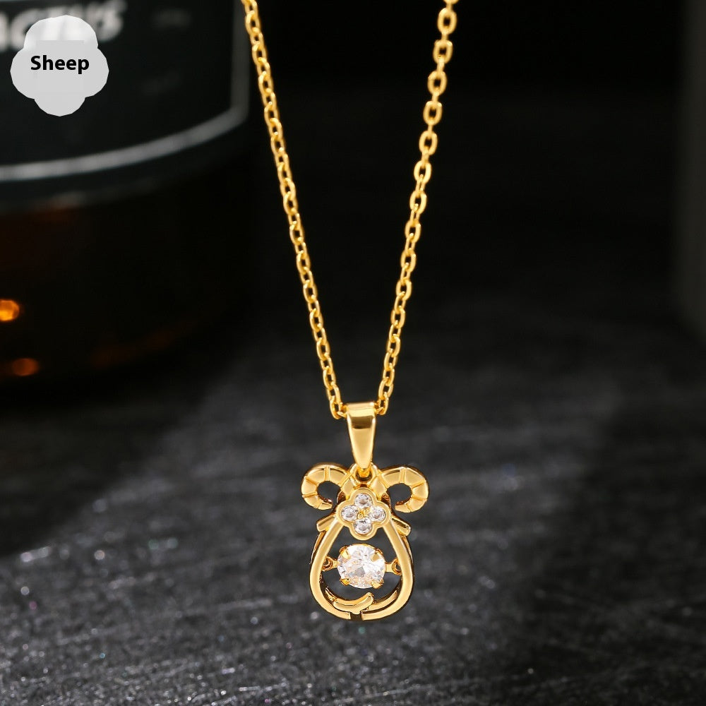 Ins Zodiac Smart Necklace Micro-intarsia