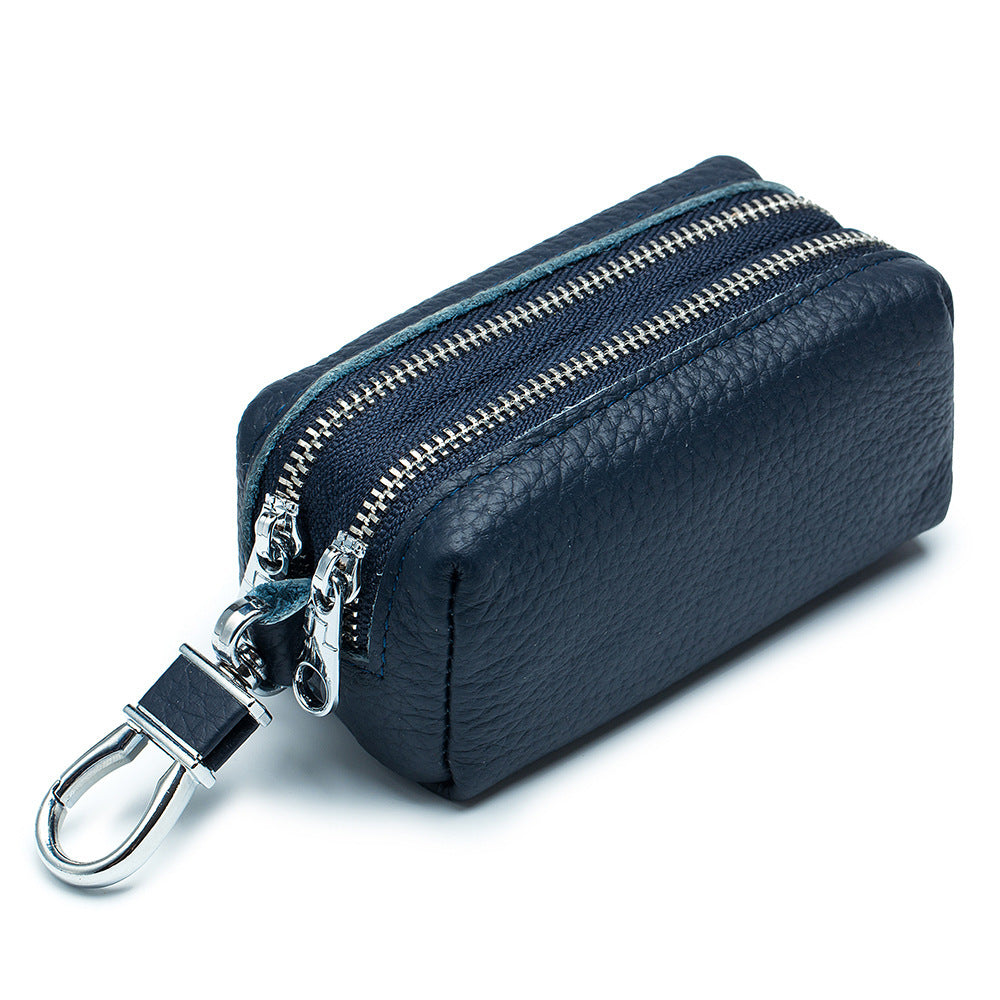 Case clé de grande capacité Double-couche Soft Men's Multifonctional Coin Purse