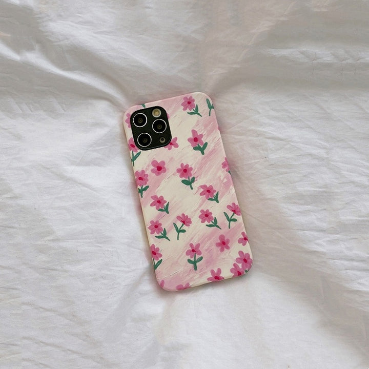 Simple Foundation Make-Up Floral Mobile Telephone Case