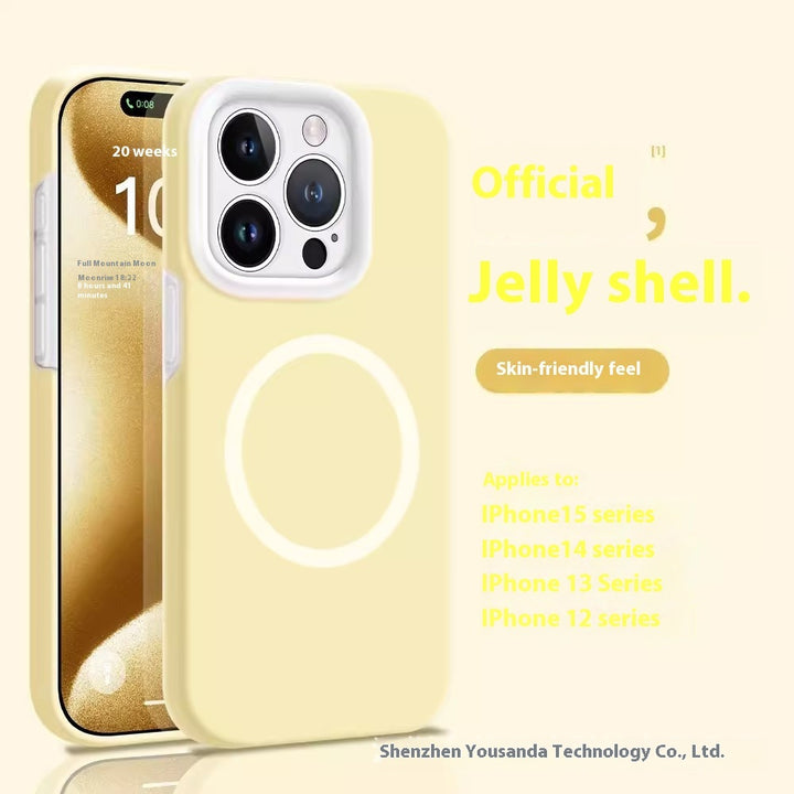 Étui de téléphone à gel de silice magnétique à jelly liquide