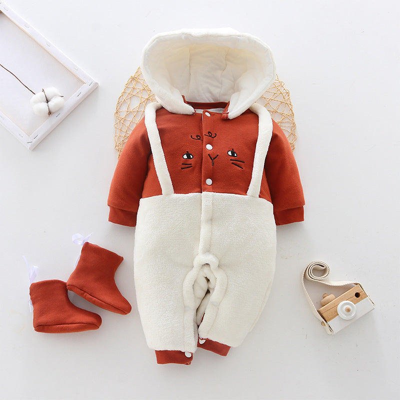 Бебешки onesies бебешки дрехи есен и зимно удебеляване