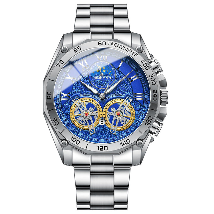 Double Men's niet-volledig automatische machine holle mechanisch horloge multifunction