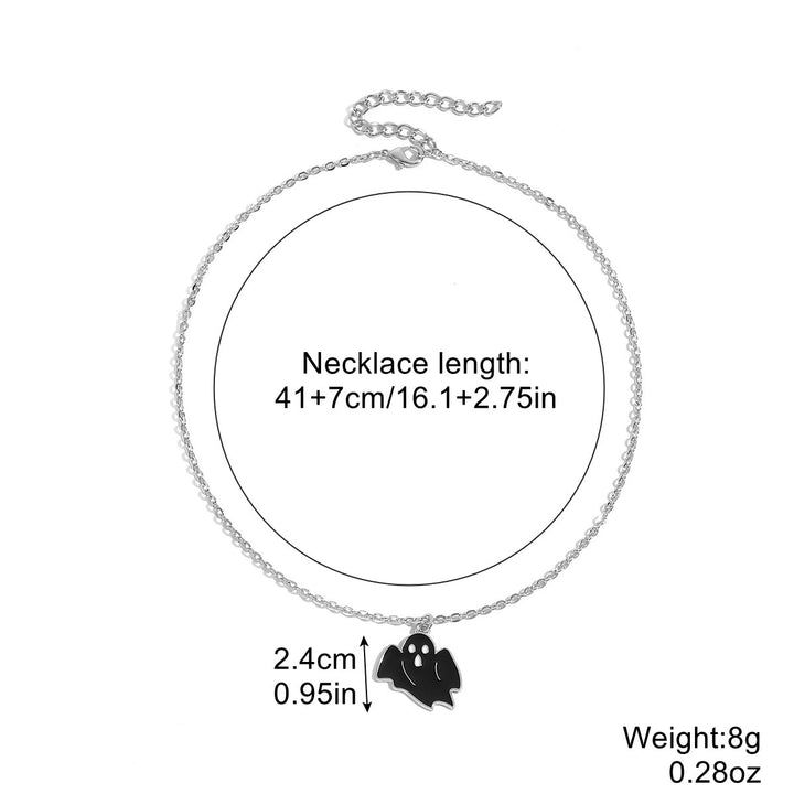 ハロウィーンネックレスバットゴーストスカルペンダントカボチャスパイダーアクセサリー