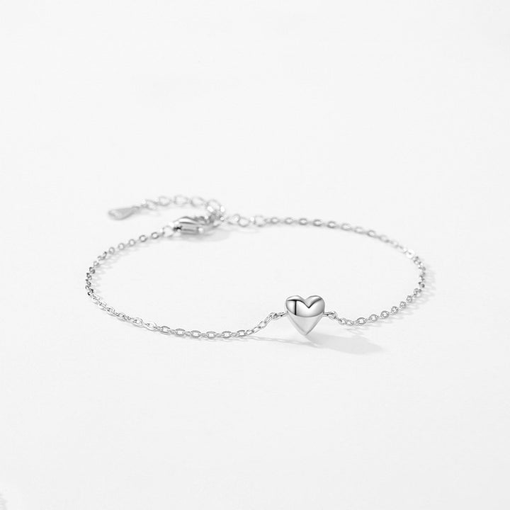 S925 Silver Sweet Girl Heart-shaped Bracelet