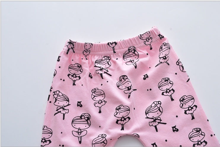 Baby filles de bébé Girls Dapty's Little Girl T-shirt Pantalon Cartoon Pantal Band Toddler Tenues de vêtements