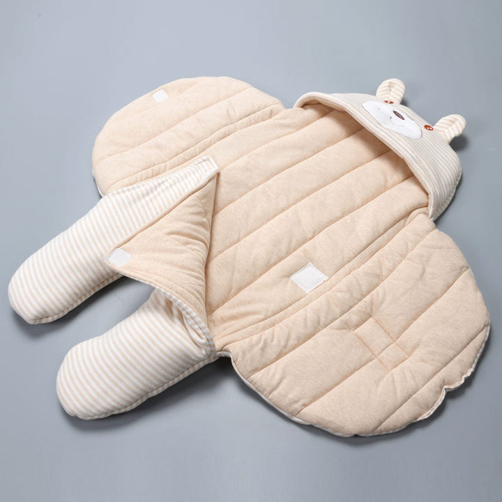 Bebek uyku tulumu yenidoğan sonbahar kış kalın kundak battaniyesi anti-başlıklı pamuklu pamuk anti-tekme yenidoğan uyku yorgan