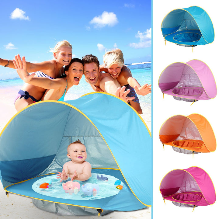 Carpa de playa de bebé piscina portátil de sombra protección ultravioleta para el sol para juguetes para niños al aire libre piscina para niños juguetes de la tienda de la casa