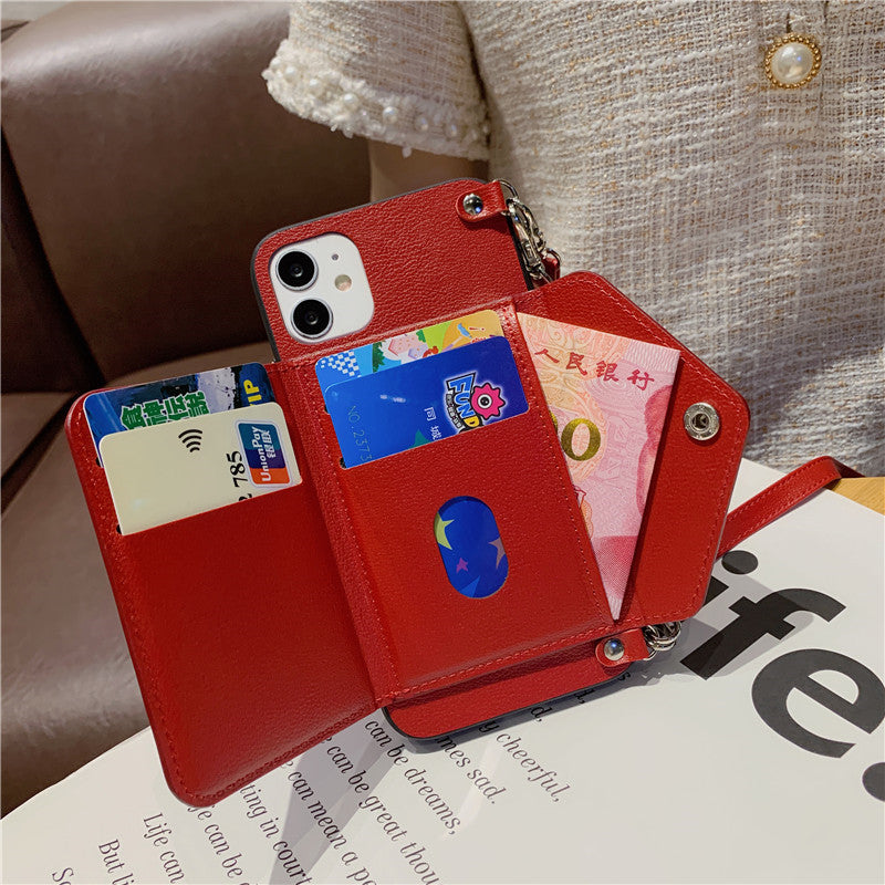 Mobile Phone Case Messenger Coin Leather Card Case