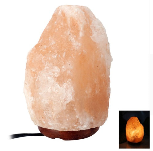 Lámpara de sal de cristal lámpara de zócalo de decoración creativa regalo de la lámpara de sal de rosa lámpara de noche de luz
